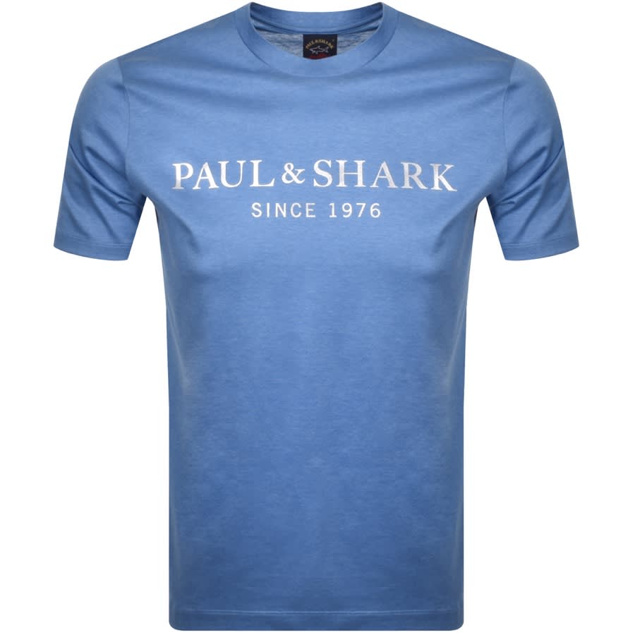 Alternative Image for ProductPaul And Shark Short Sleeve Logo T Shirt Blue1